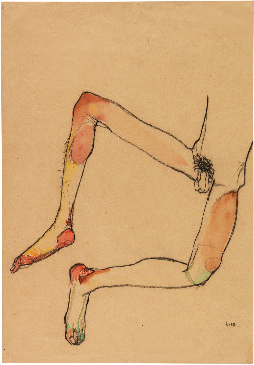 Addome maschile nudo da Egon Schiele