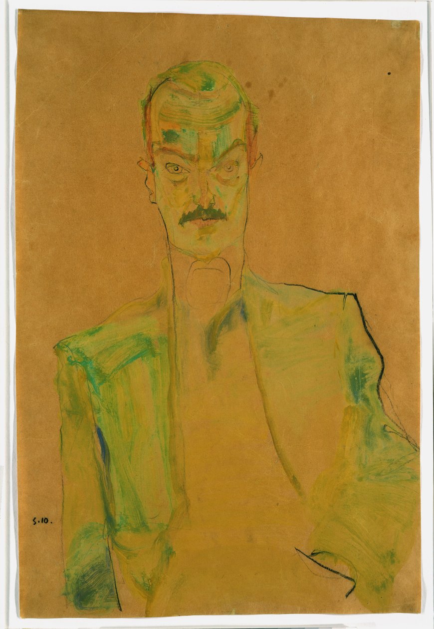 Nudo su Tessuto Colorato, 1911 da Egon Schiele