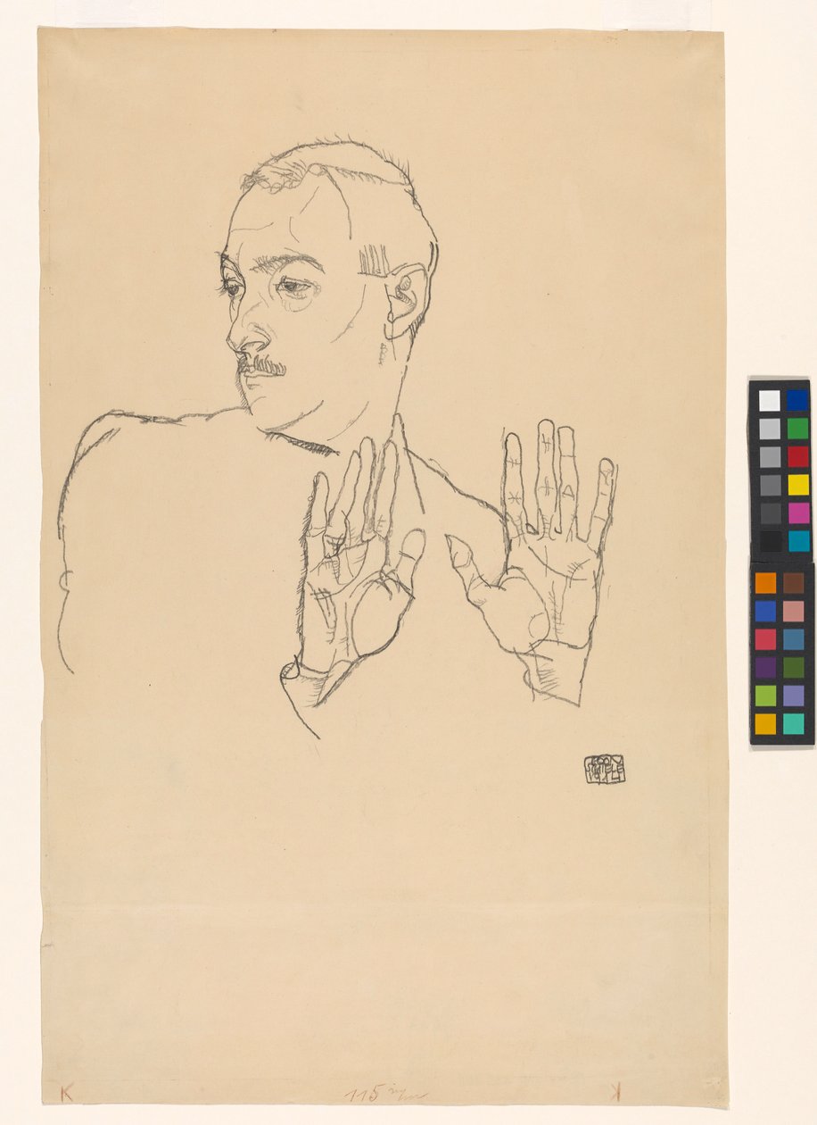Ritratto di Arthur Roessler da Egon Schiele