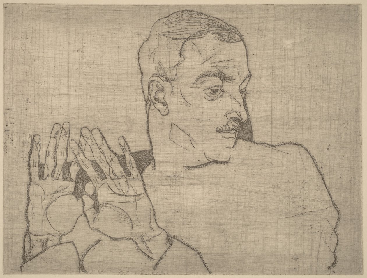 Ritratto di Arthur Roessler da Egon Schiele