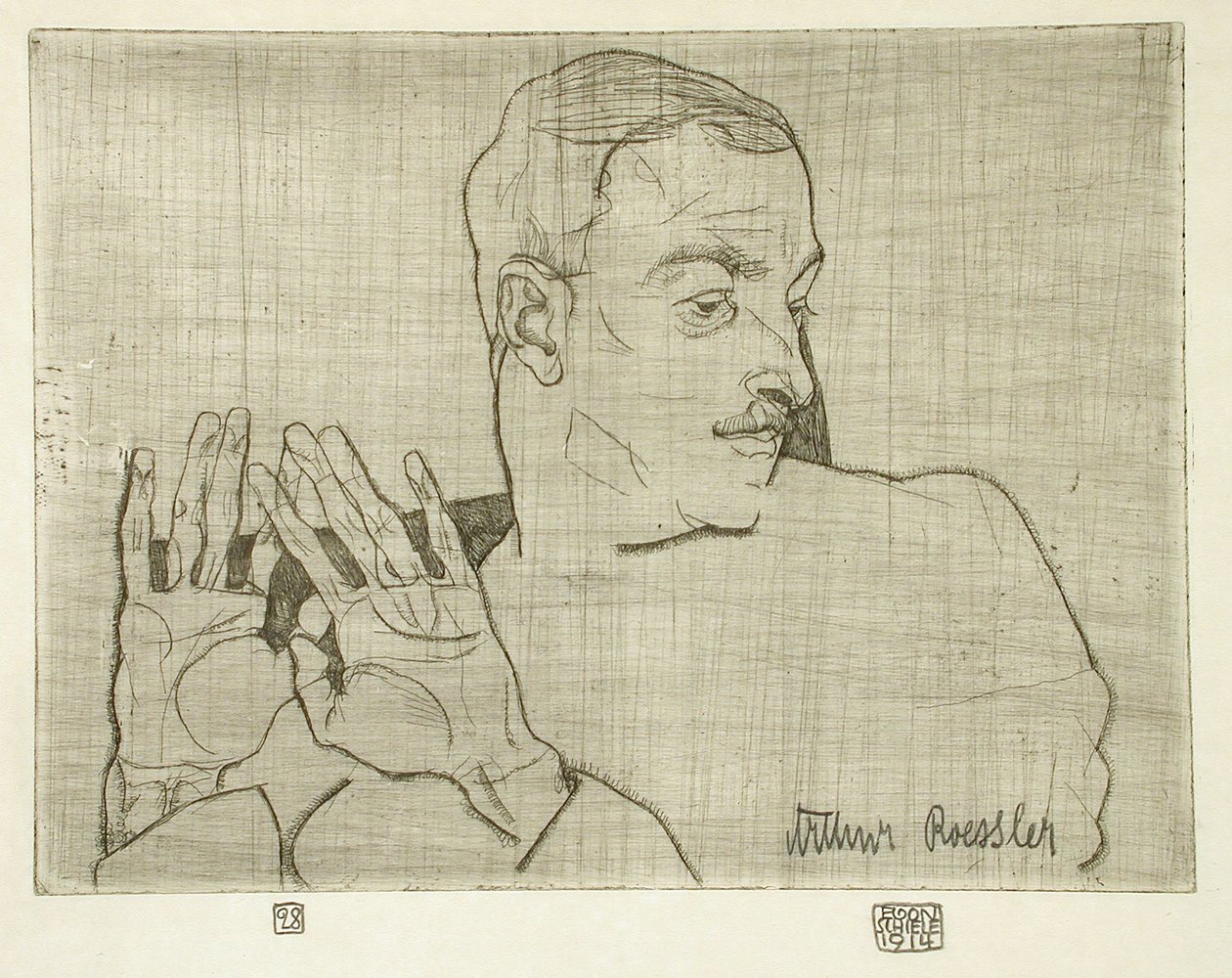 Ritratto di Arthur Roessler da Egon Schiele