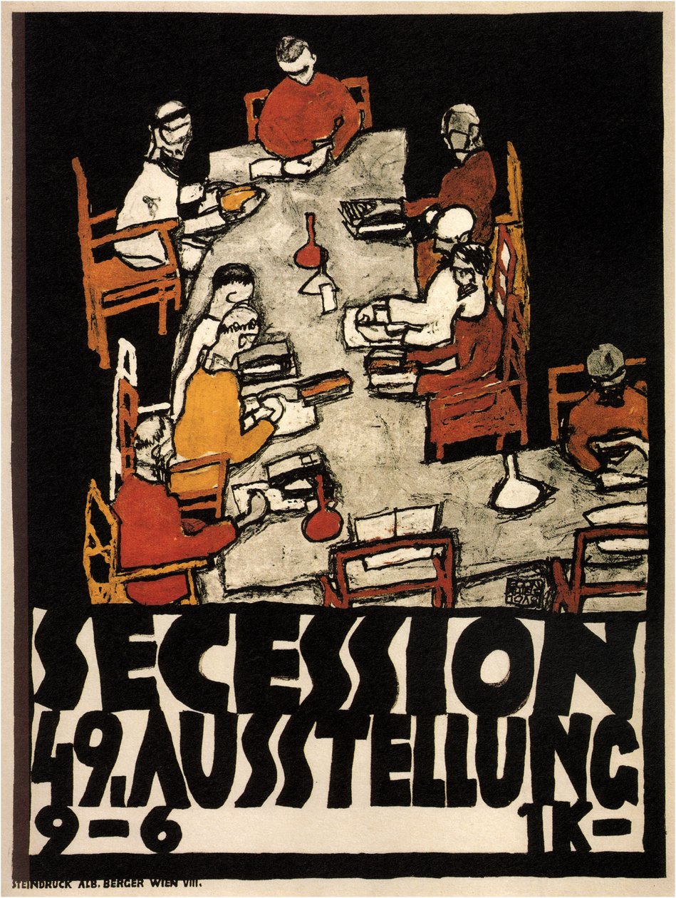 Poster per la 49a Esposizione della Secessione di Vienna da Egon Schiele