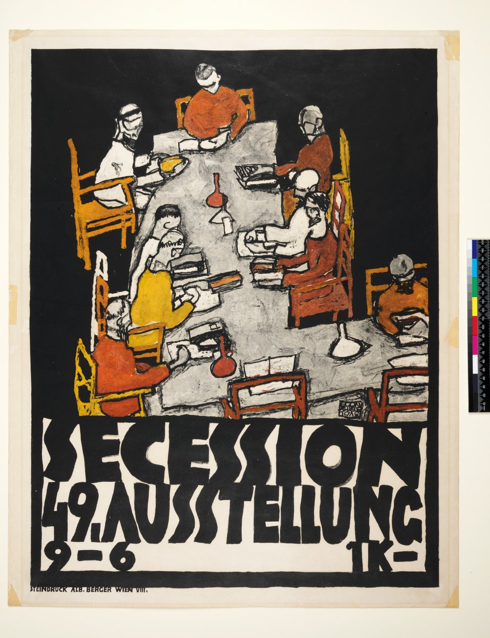 Poster per la Secessione di Vienna, 49ª Esposizione, Die Freunde da Egon Schiele
