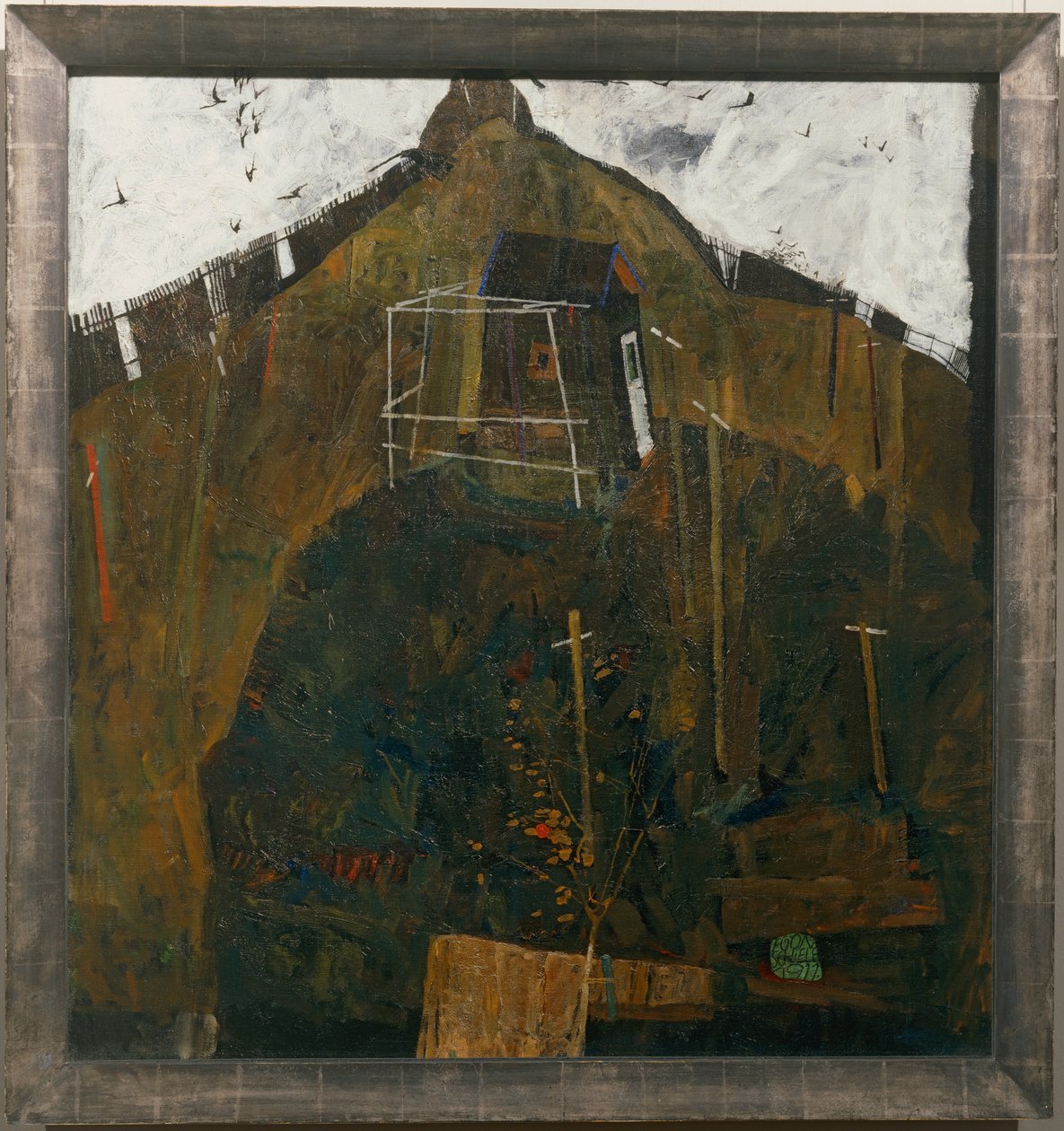 Rabenlandschaft, - Paesaggio con corvi ... (olio su tela) da Egon Schiele