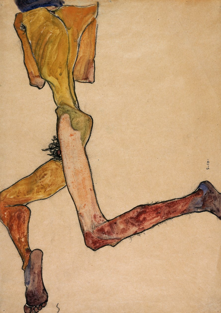 Nudo maschile reclinato, 1910 da Egon Schiele