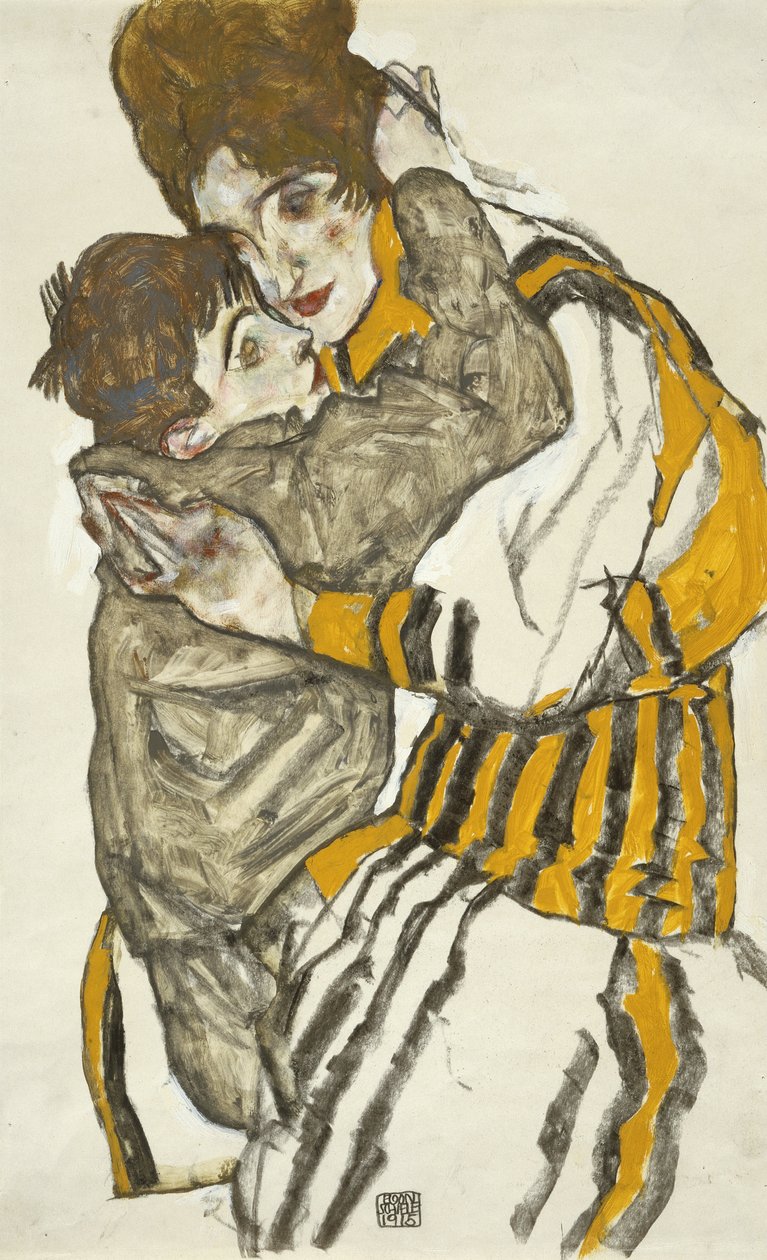 Schieles Frau mit ihrem kleinen Neffen da Egon Schiele