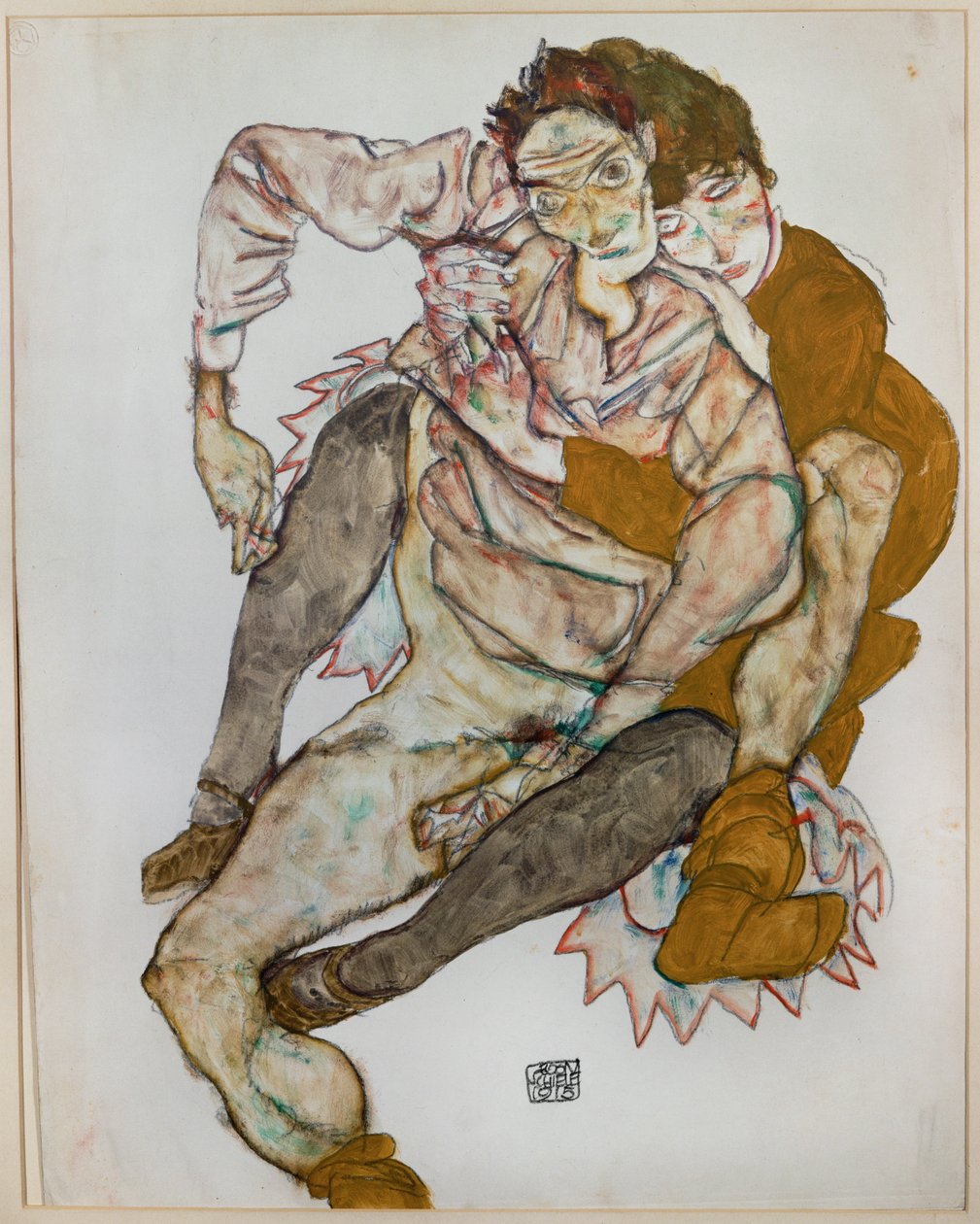 Coppia seduta da Egon Schiele