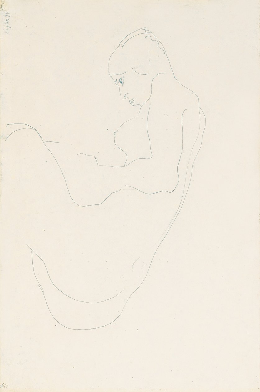 Nudo seduto da Egon Schiele
