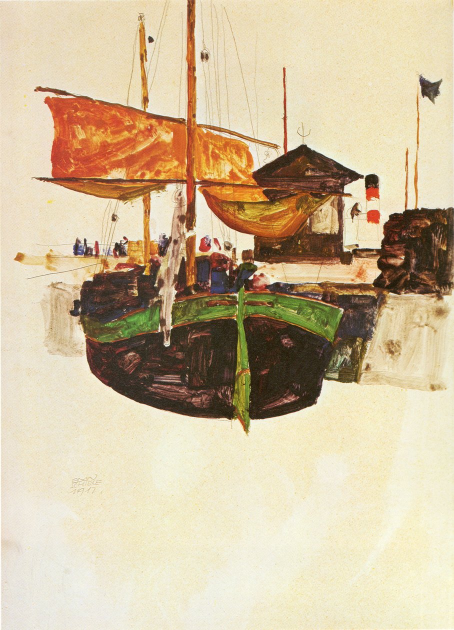 Nave a Trieste da Egon Schiele