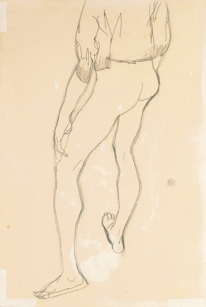 Nudo Maschile in Piedi da Egon Schiele