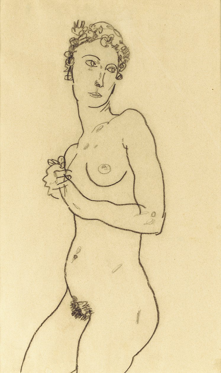 Nudo in piedi da Egon Schiele