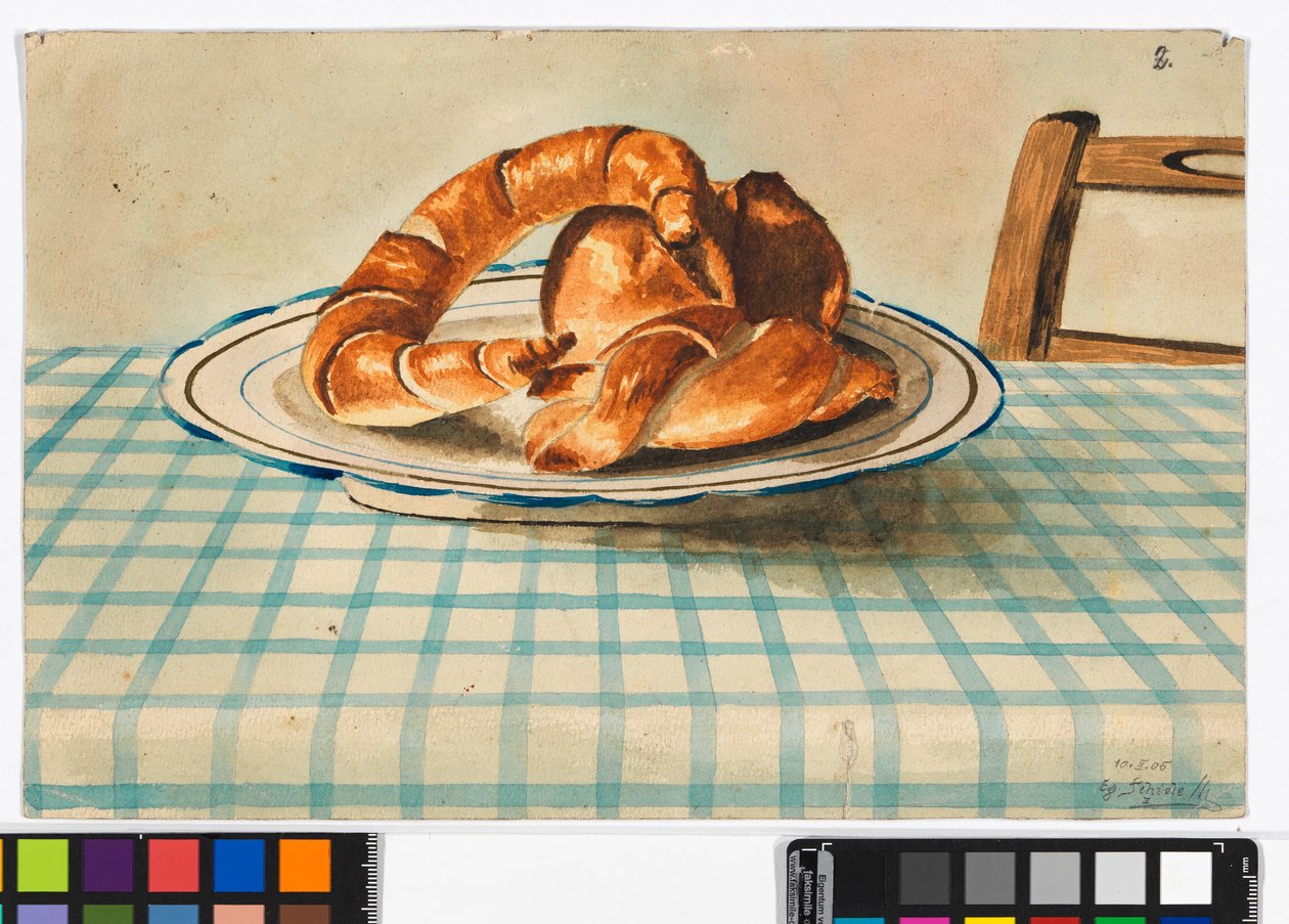 Stillleben mit Gebäck da Egon Schiele