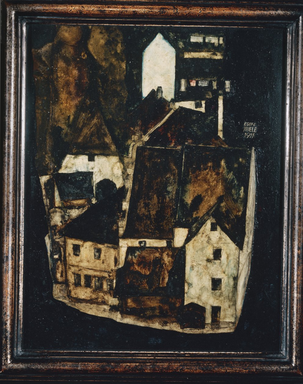 Tote Stadt III - Città morta III ... (olio e acquerello su tavola) da Egon Schiele