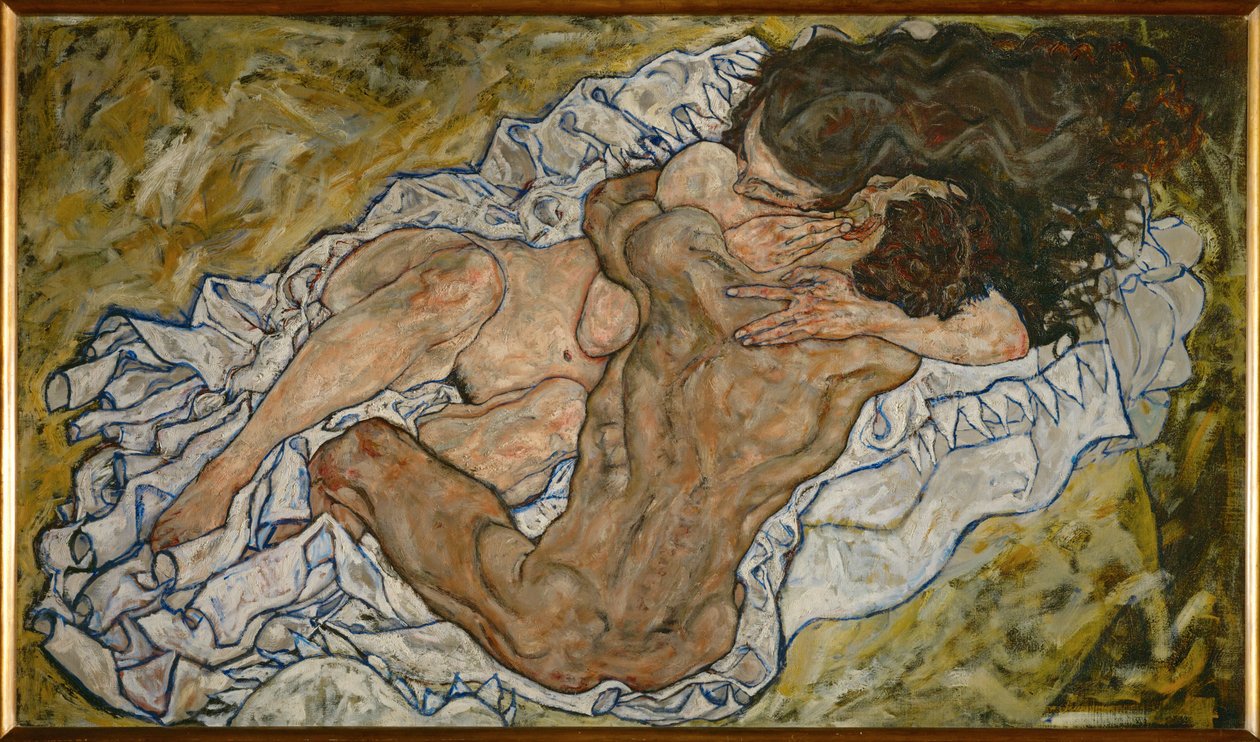 Umarmung (olio su tela) da Egon Schiele