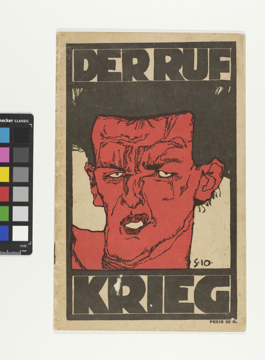 Zeitschrift "Der Ruf" - Sonderheft "Krieg" da Egon Schiele