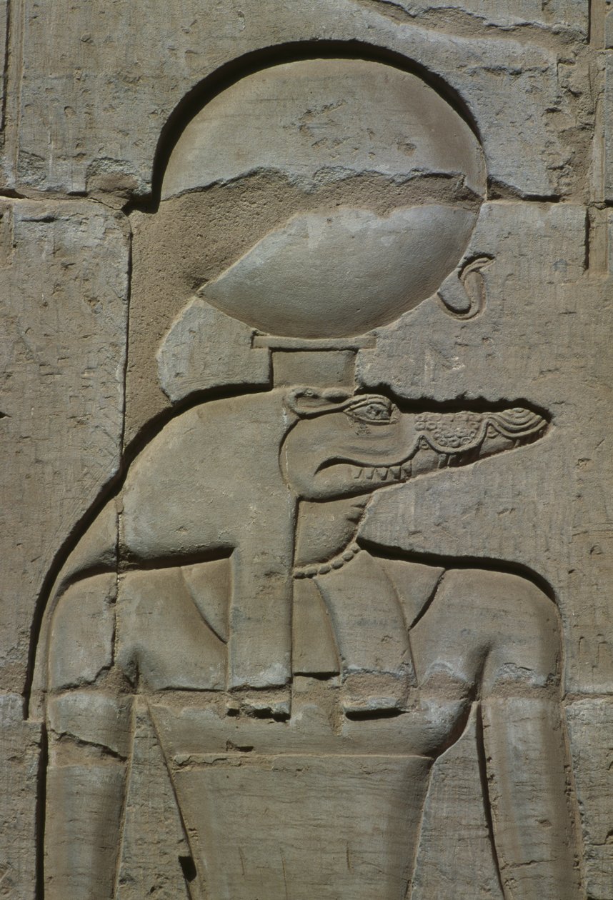 Dettaglio di un rilievo, Sobek da Egyptian