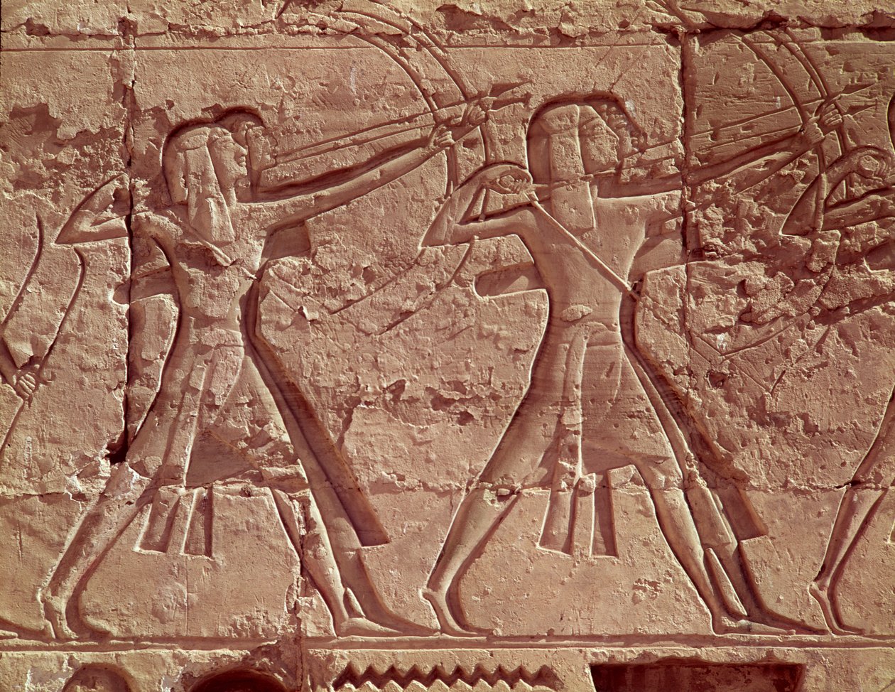 Arcieri, dettaglio dalla caccia di Ramesse III da Egyptian 20th Dynasty