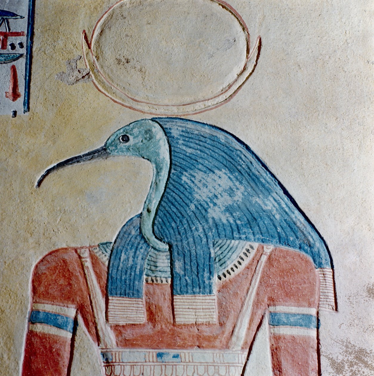 Il dio Thoth, dalla tomba del principe Khaemwaset II, figlio di Ramses III (c.1187-1156 a.C.) Nuovo Regno da Egyptian 20th Dynasty