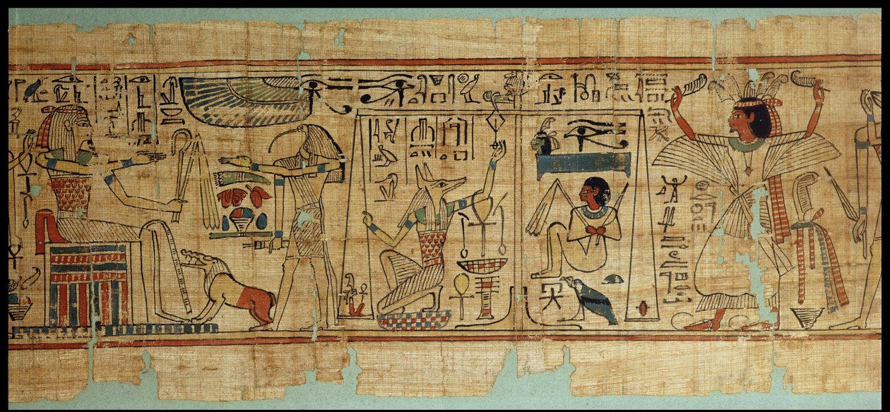 Dettaglio dal papiro di Nespakashuty, Nuovo Regno da Egyptian 21st Dynasty