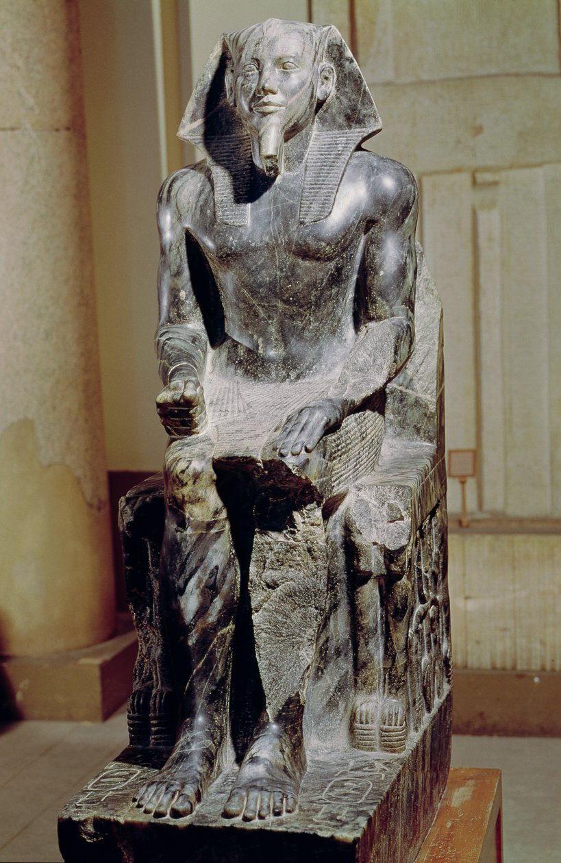 Statua di Khafre in trono da Egyptian 4th Dynasty