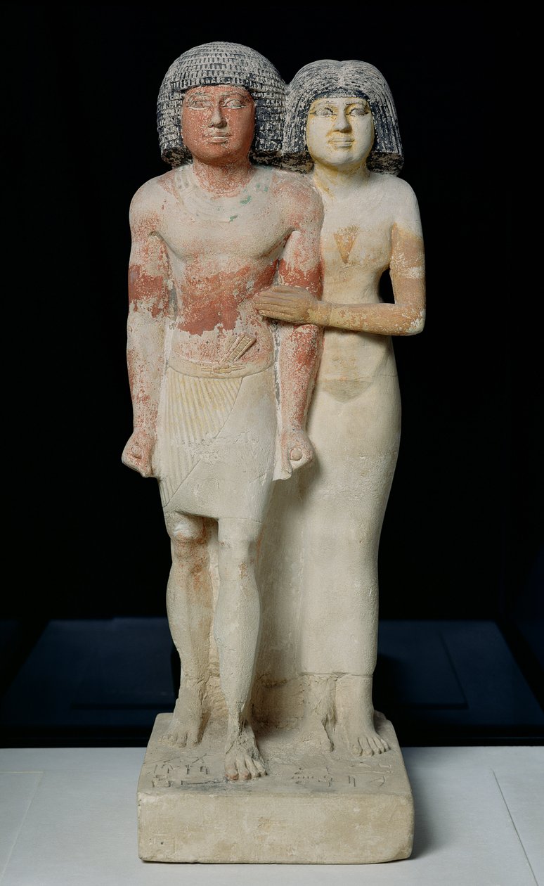 Statua di Raherka e Meresankh, Antico Regno da Egyptian 5th Dynasty