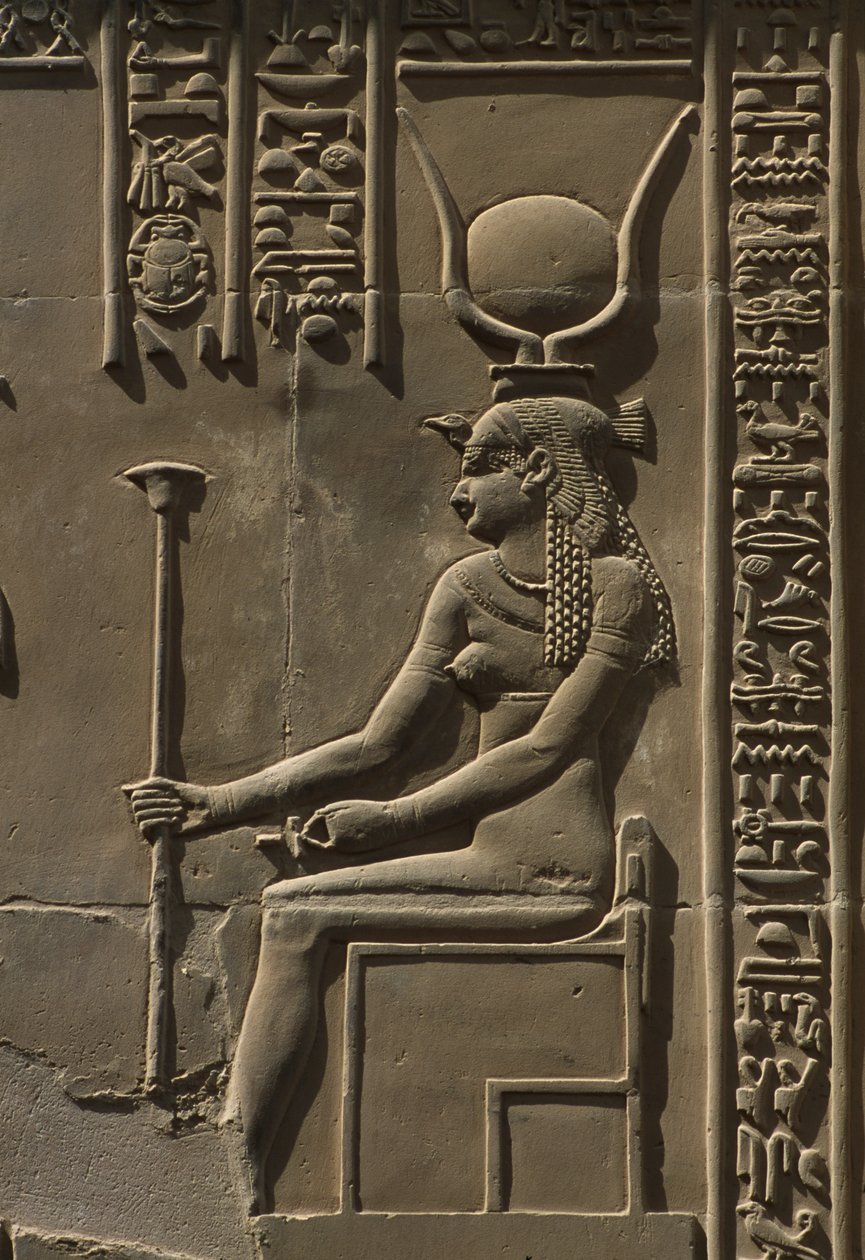 Dettaglio di un rilievo, Hathor da Egyptian