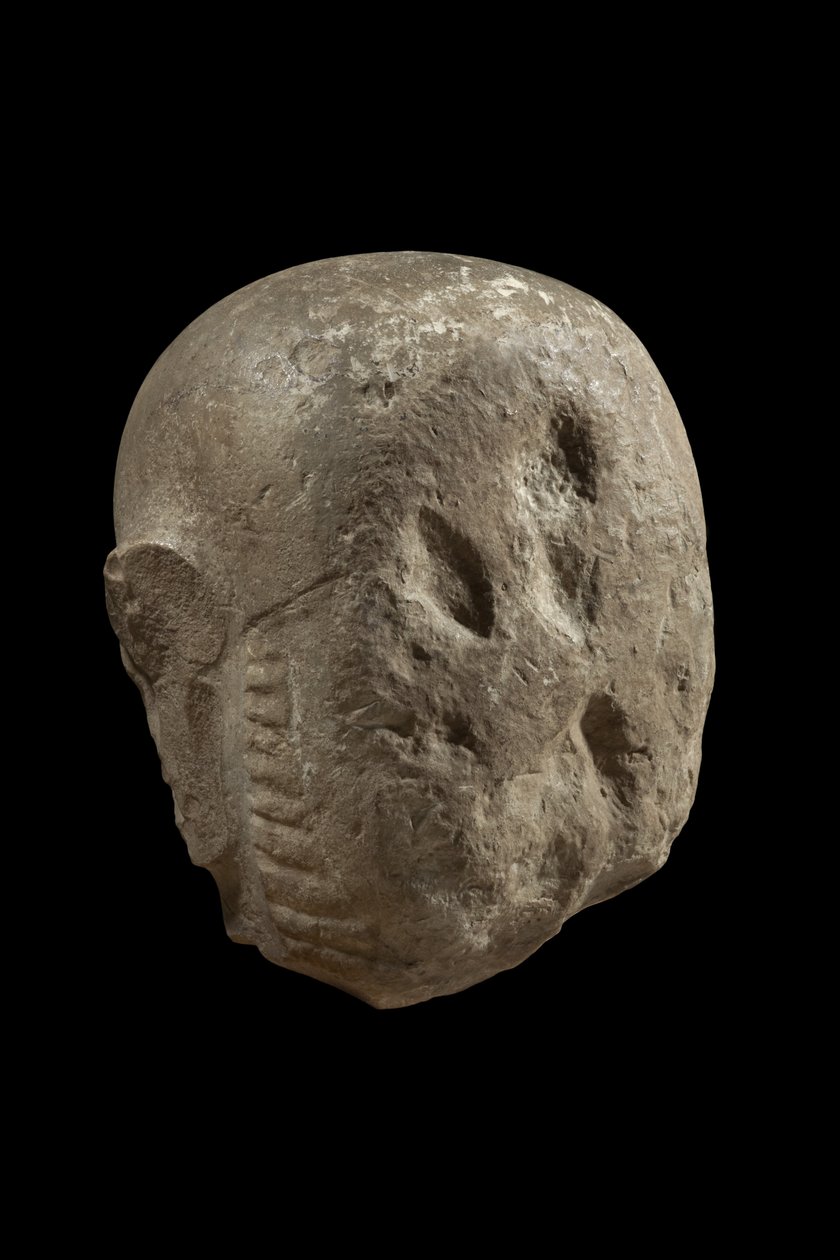 Testa di statua del dio Min da Egyptian