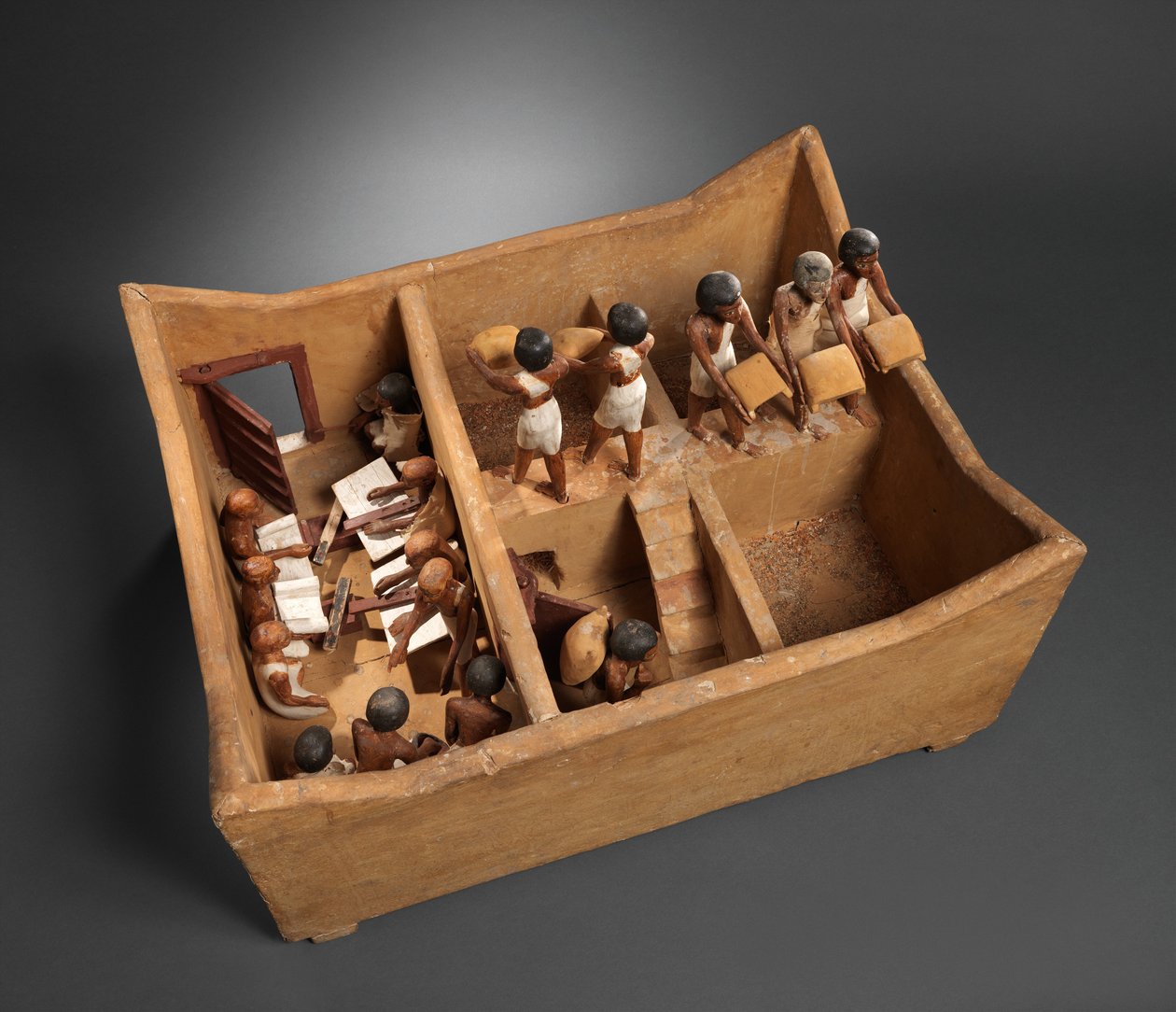 Modello di un granaio con scribi dalla tomba di Meketre da Egyptian 12th Dynasty