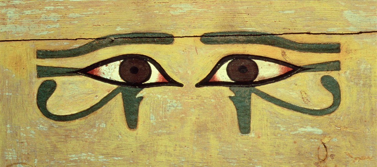 Occhi di Udjat su una bara da Egyptian 12th Dynasty