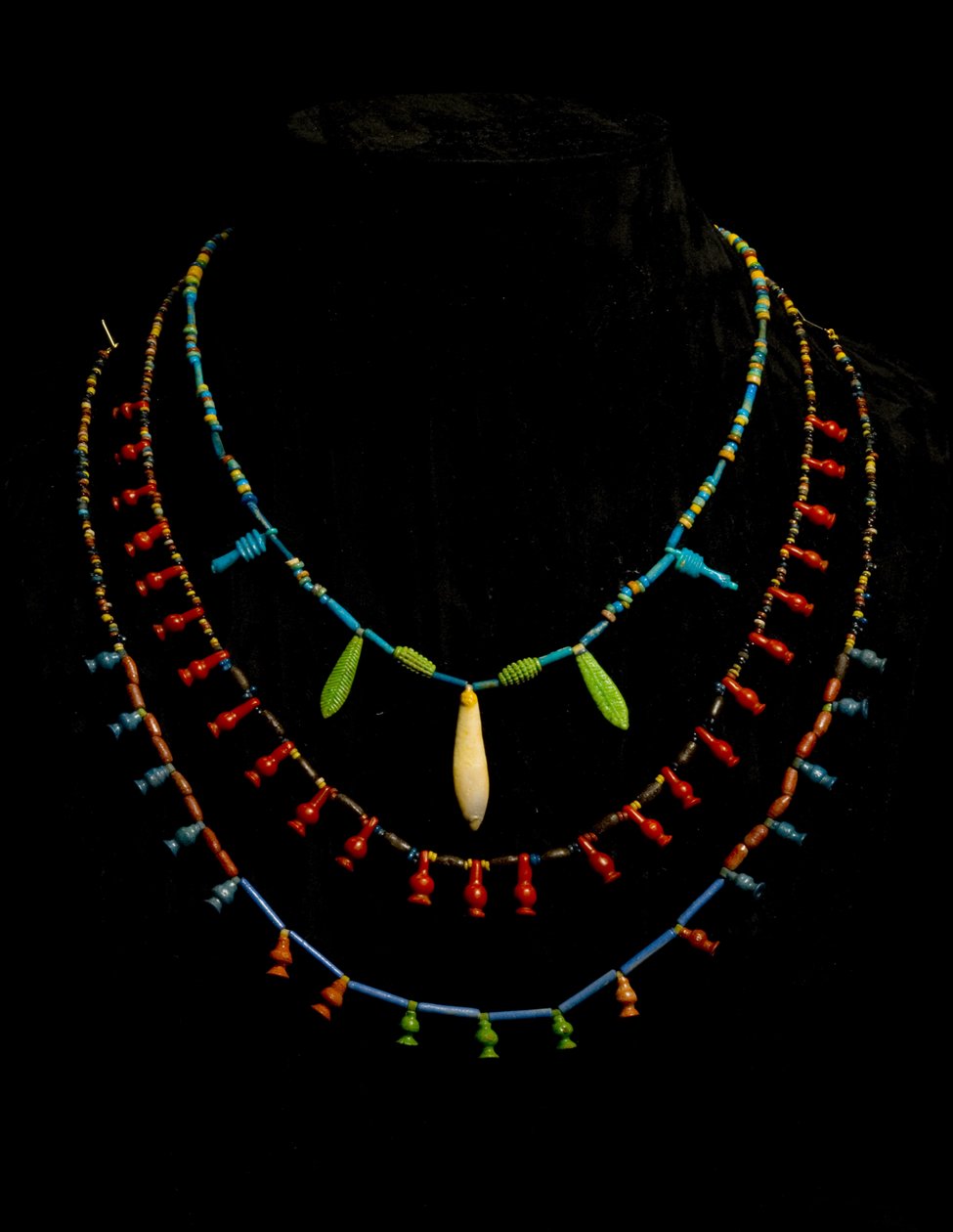 Collane di perle, Nuovo Regno (faience) da Egyptian 18th Dynasty