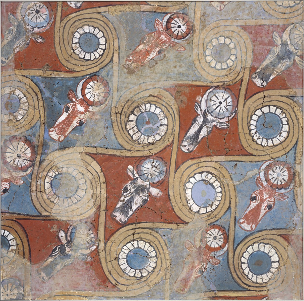 Dipinto del soffitto dal palazzo di Amenhotep III, c.1390-1353 a.C. da Egyptian 18th Dynasty