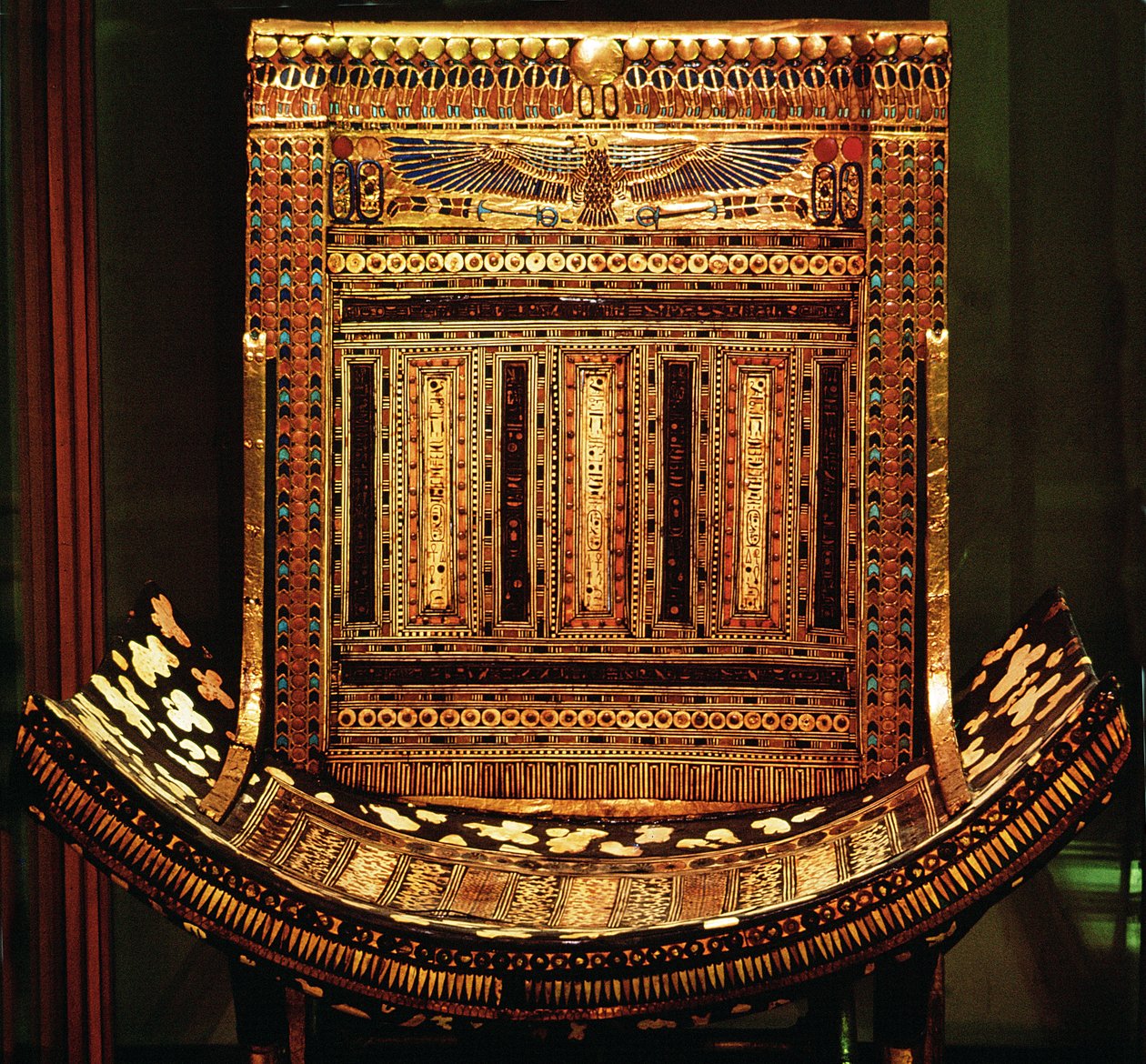 Sedia cerimoniale di Tutankhamon, (dettaglio) da Egyptian 18th Dynasty
