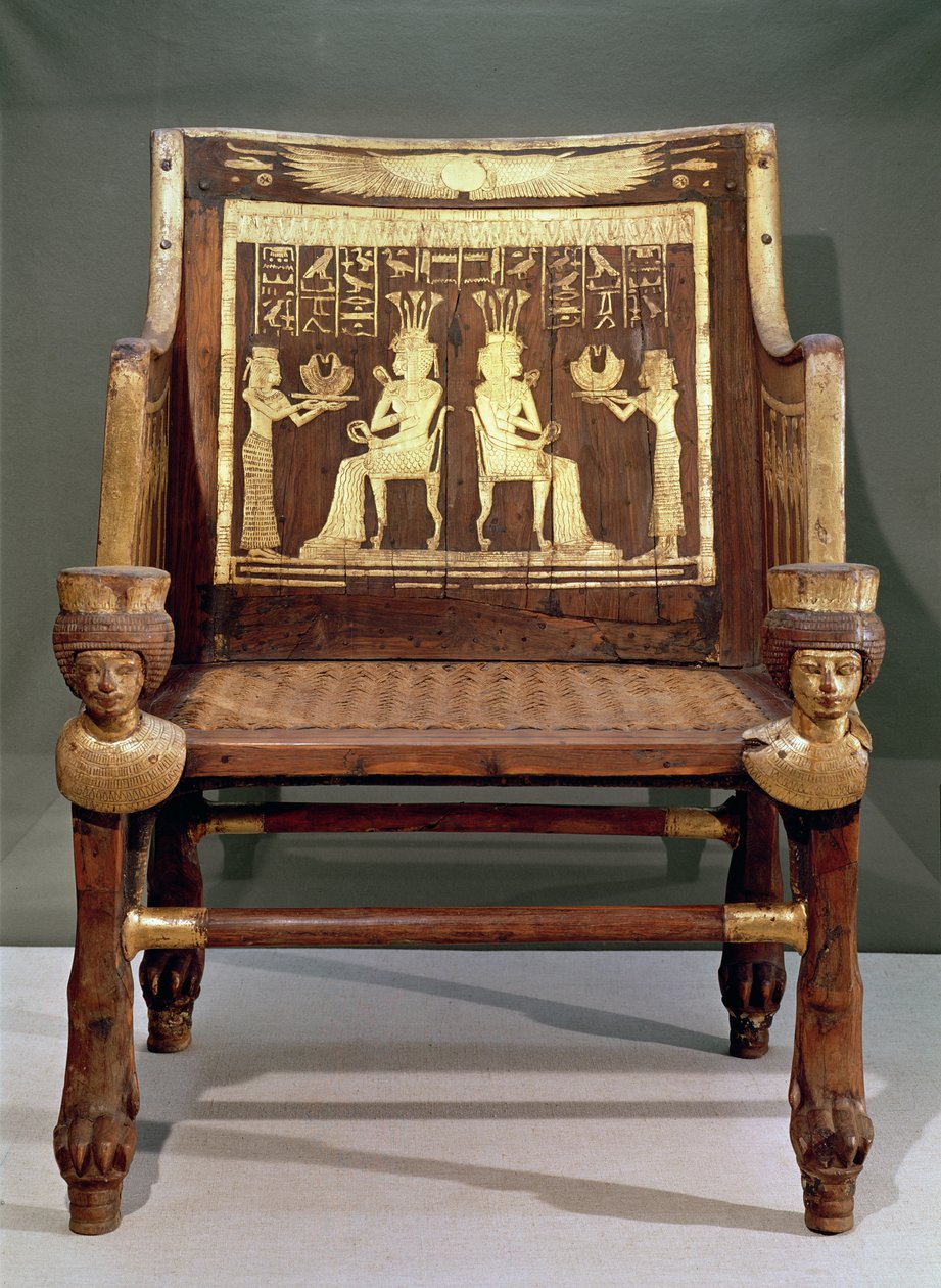 Sedia appartenente alla principessa Satamun, figlia di Amenophis III, Nuovo Regno, c.1391-1353 a.C. da Egyptian 18th Dynasty