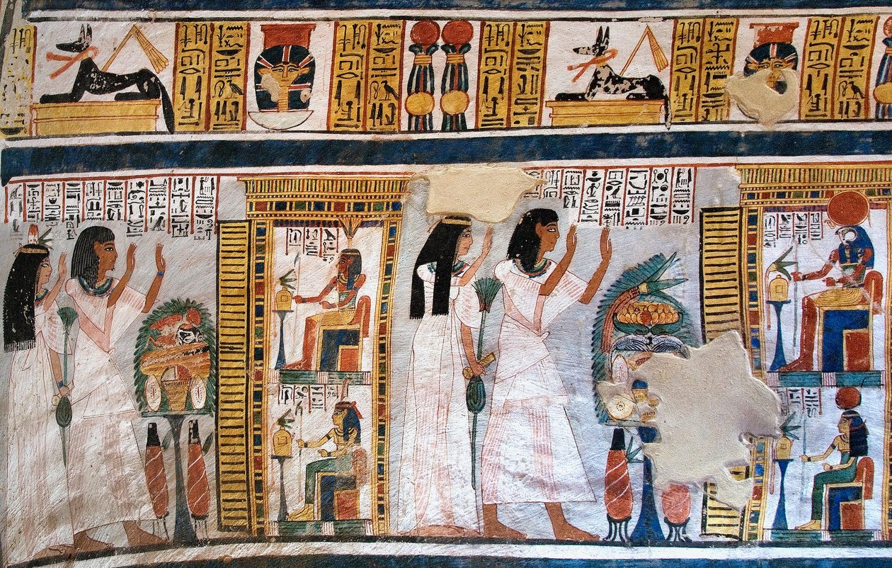Antichità egiziane: persone della tomba di Roy da Egyptian 18th Dynasty