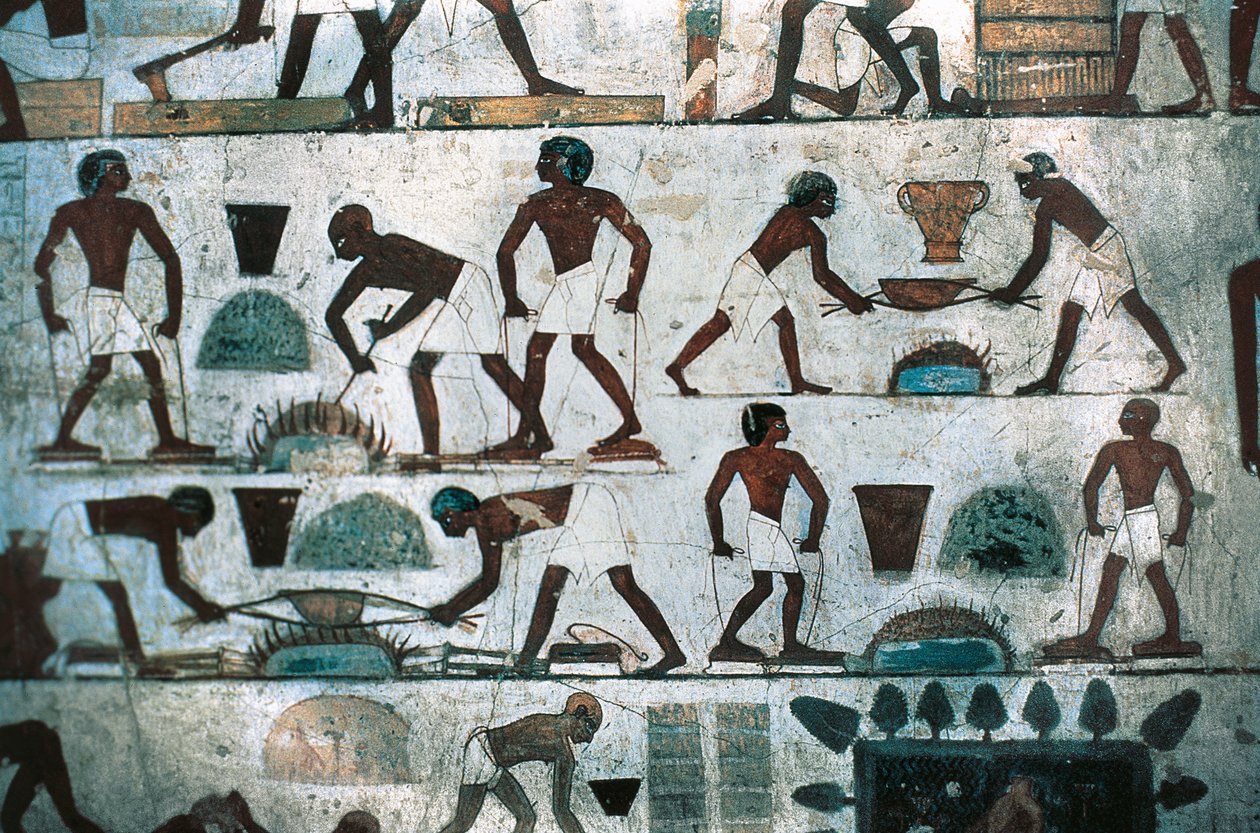 Operazioni di fonderia, Parete Sud della Tomba di Rekhmire, Nuovo Regno da Egyptian 18th Dynasty