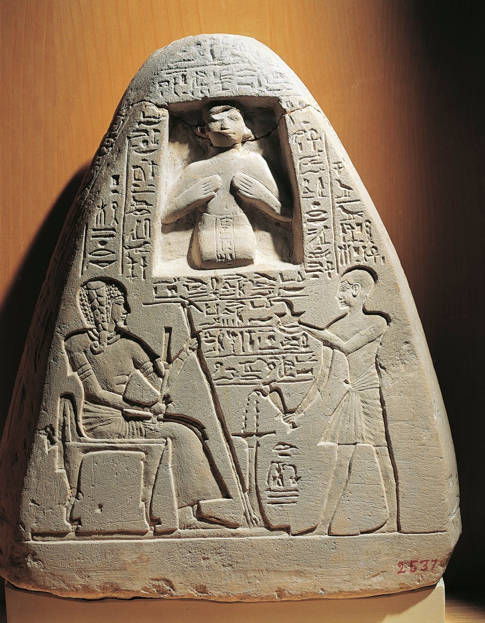 Stele funeraria in calcare del sommo sacerdote Ptahmose, da Saqqara da Egyptian 18th Dynasty