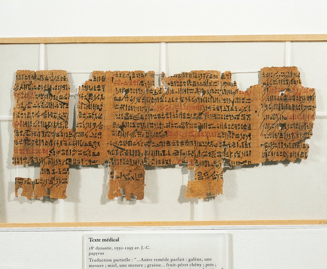 Prescrizione medica scritta su papiro da Egyptian 18th Dynasty