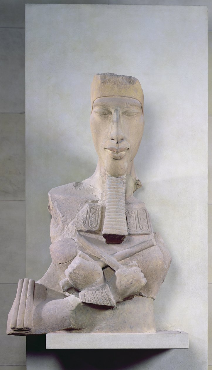 Pilastro osiride di Amenofi IV (Akhenaton) da Karnak, periodo di Amarna, Nuovo Regno, c.1353-37 a.C. da Egyptian 18th Dynasty