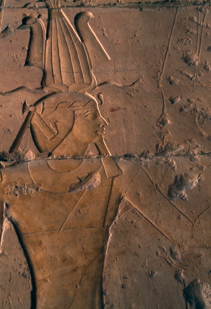 Rilievo dipinto, Tempio funerario di Hatshepsut, Deir el-Bahri, necropoli tebana (Lista del Patrimonio Mondiale UNESCO) da Egyptian 18th Dynasty