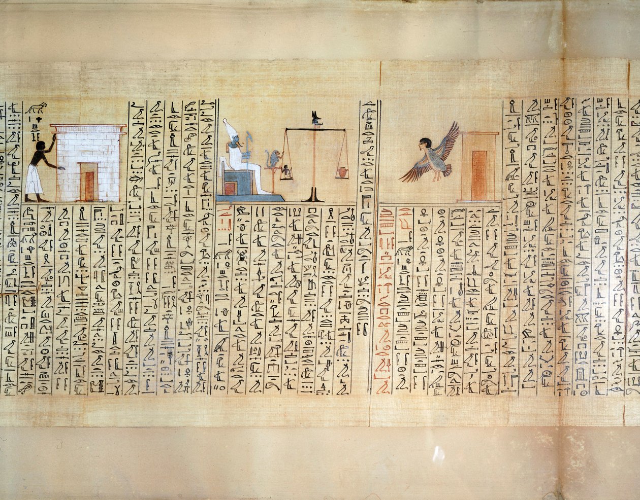 Papiro che raffigura la pesatura del cuore, dal Libro dei Morti di Maiherperi da Egyptian 18th Dynasty