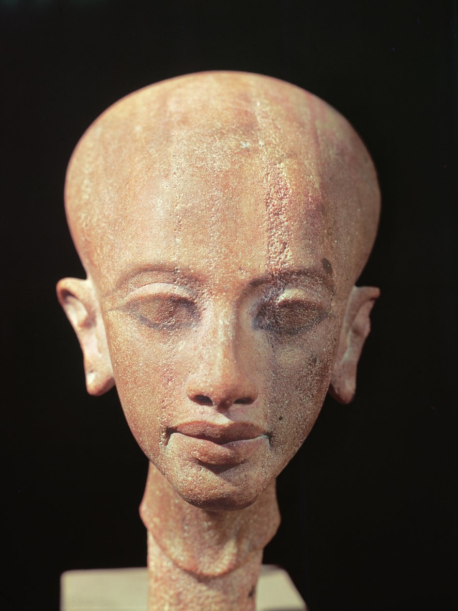 Busto ritratto di una figlia del re Akhenaton da Egyptian 18th Dynasty
