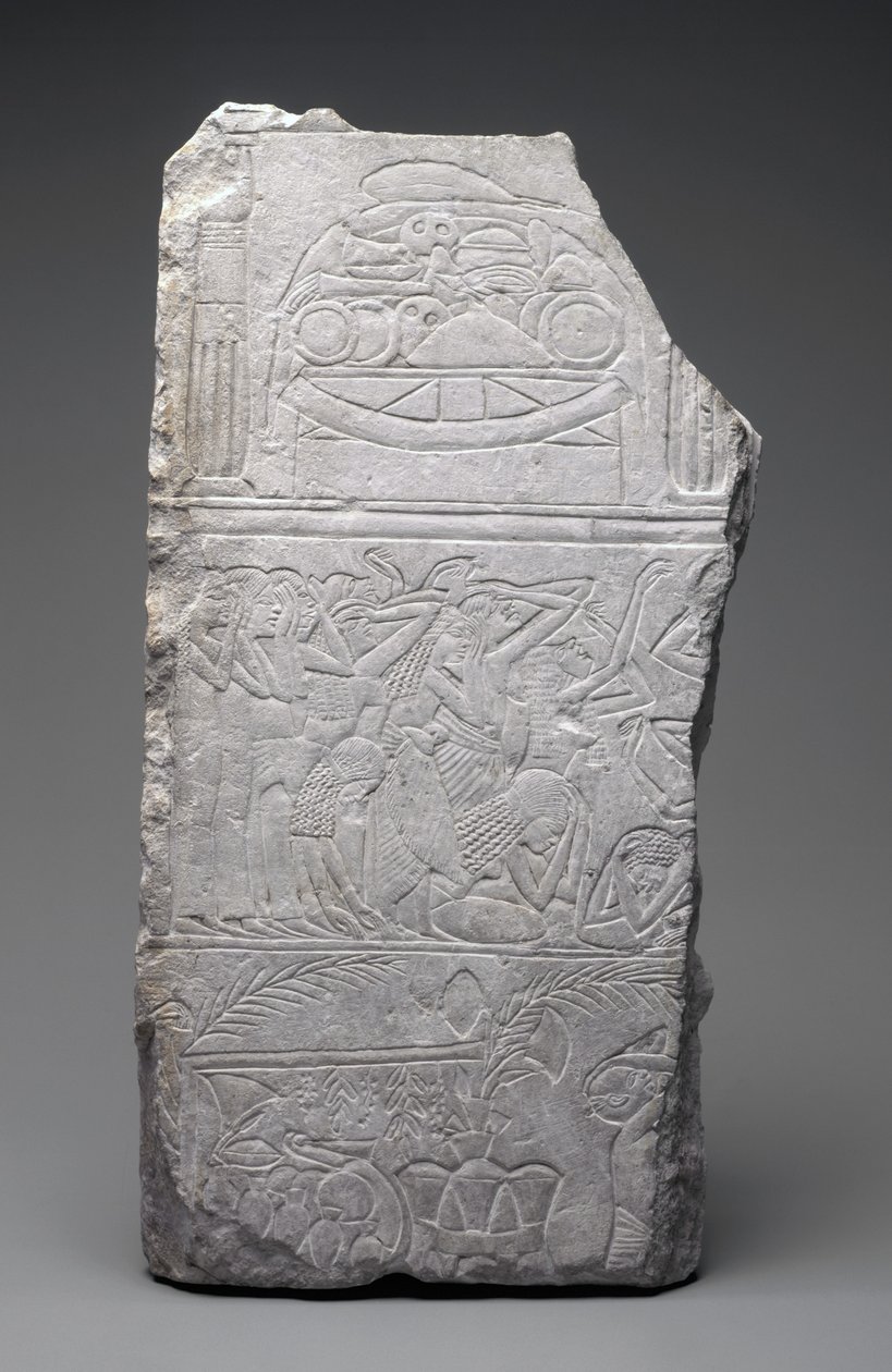 Rilievo di Piangenti e Cibi Funebri, Nuovo Regno, c.1340 a.C. da Egyptian 18th Dynasty