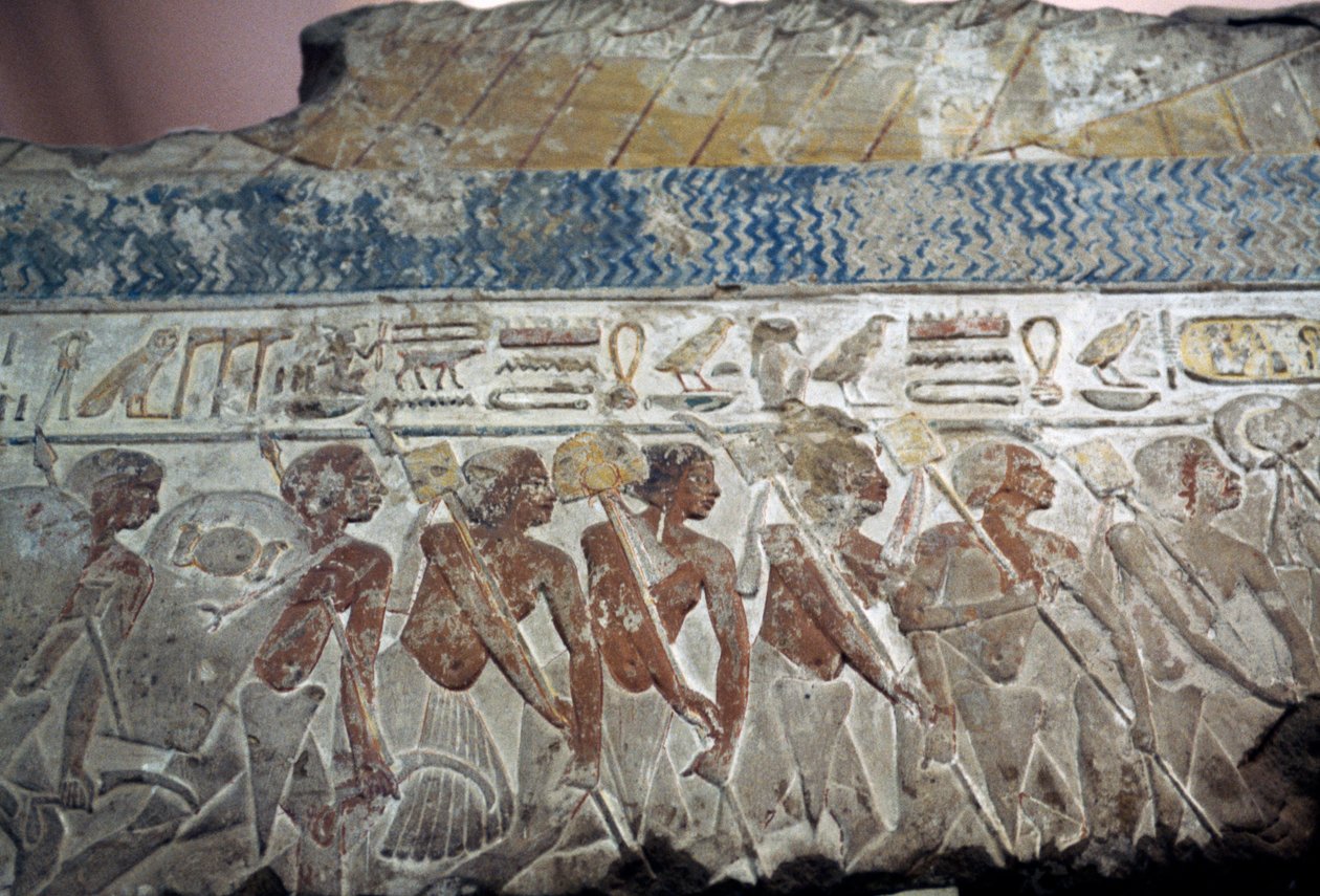 Rilievo di parata militare da Egyptian 18th Dynasty