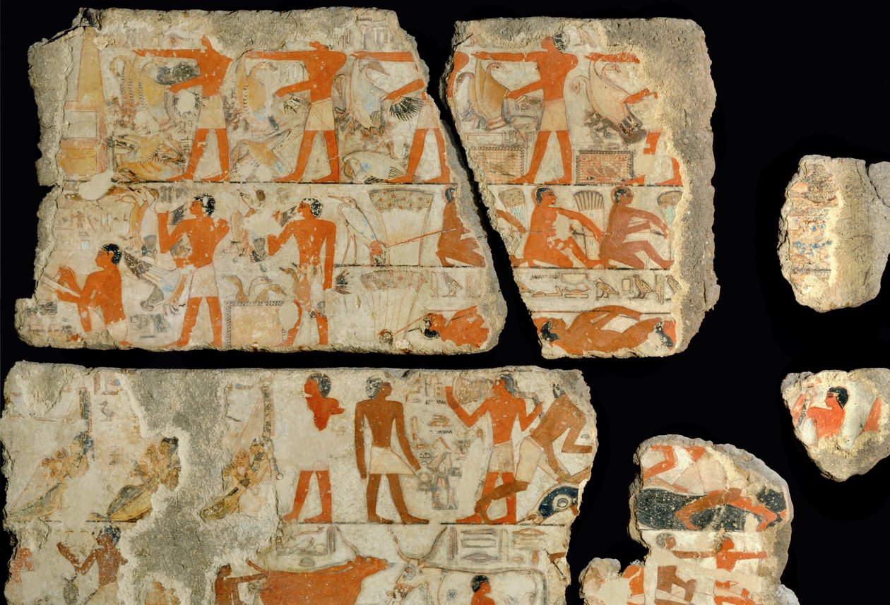 Scena nelle paludi del fiume Nilo ... da Egyptian 18th Dynasty
