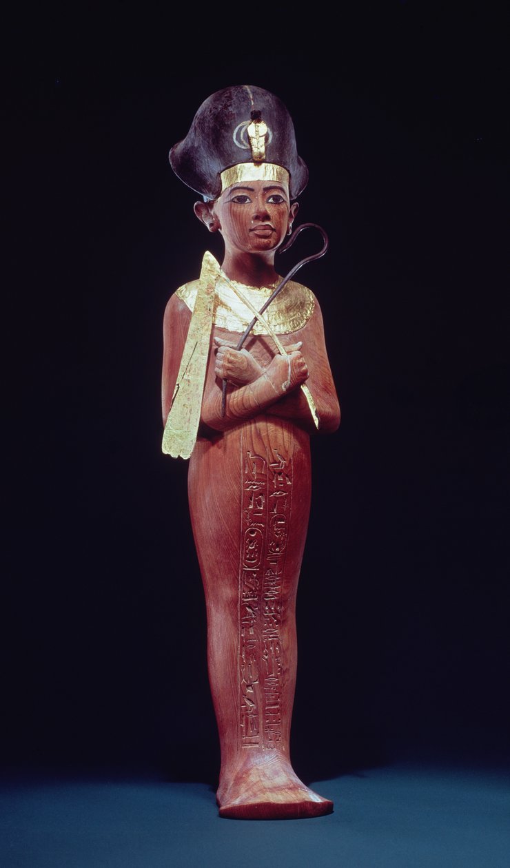 Figura Shabti del re dalla Tomba di Tutankhamon da Egyptian 18th Dynasty