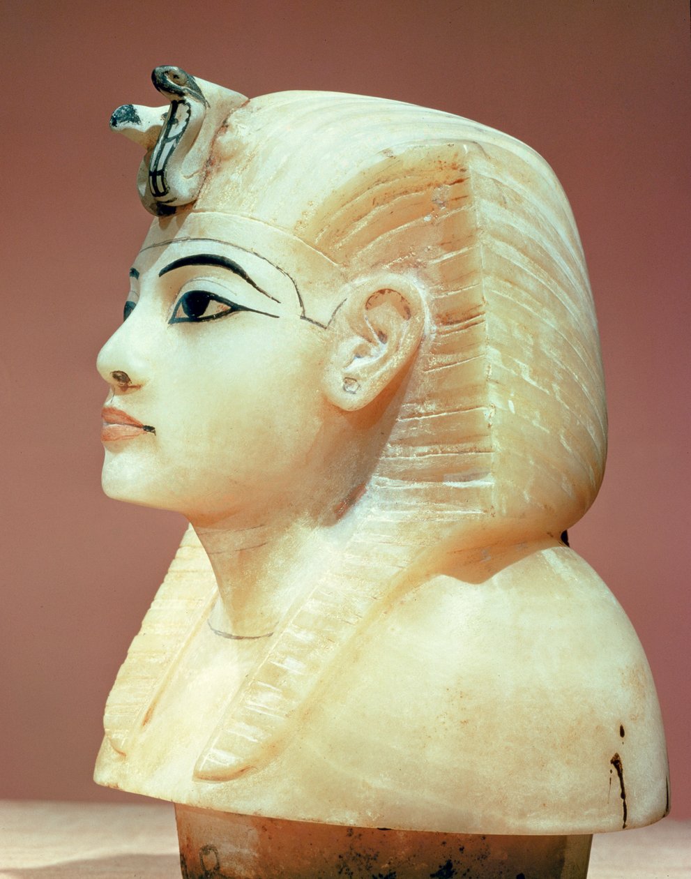 Tappo di una delle urne canopiche, dalla tomba di Tutankhamon da Egyptian 18th Dynasty