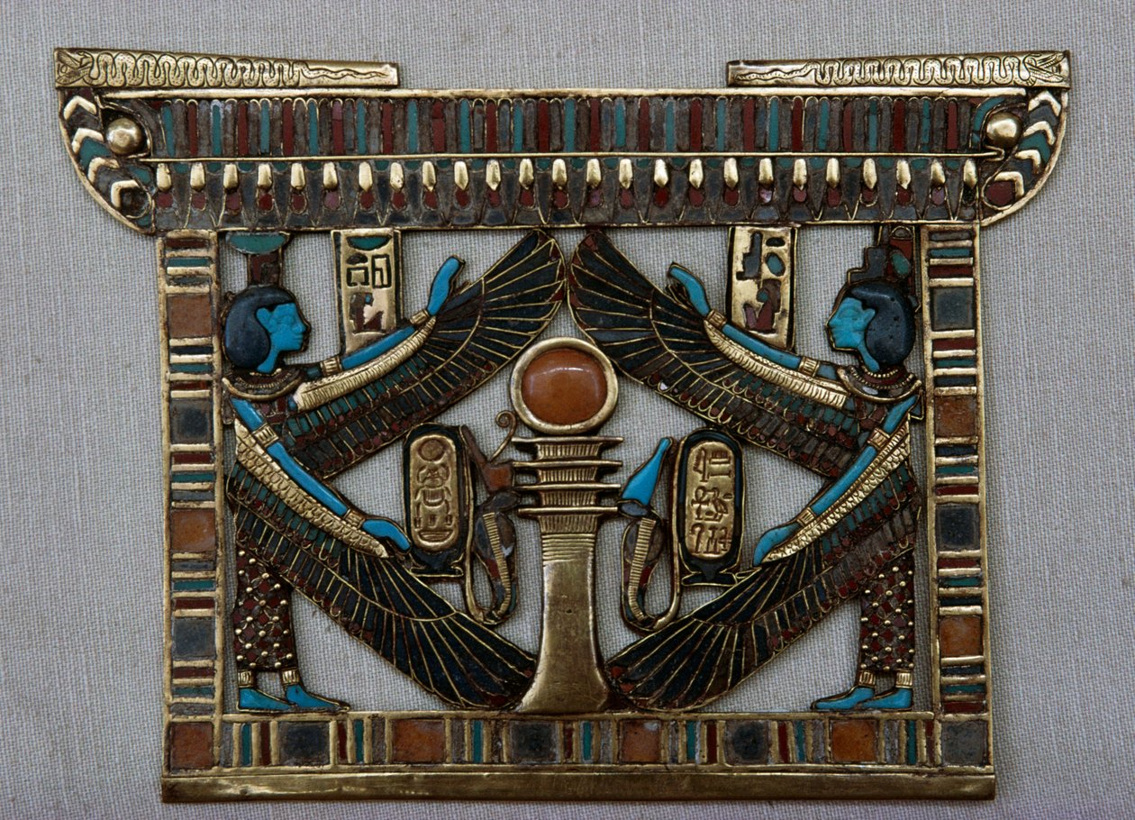 Pettorale a forma di tempio, Tesoro di Tutankhamon, Egitto, civiltà egizia, Nuovo Regno, XVIII dinastia da Egyptian 18th Dynasty