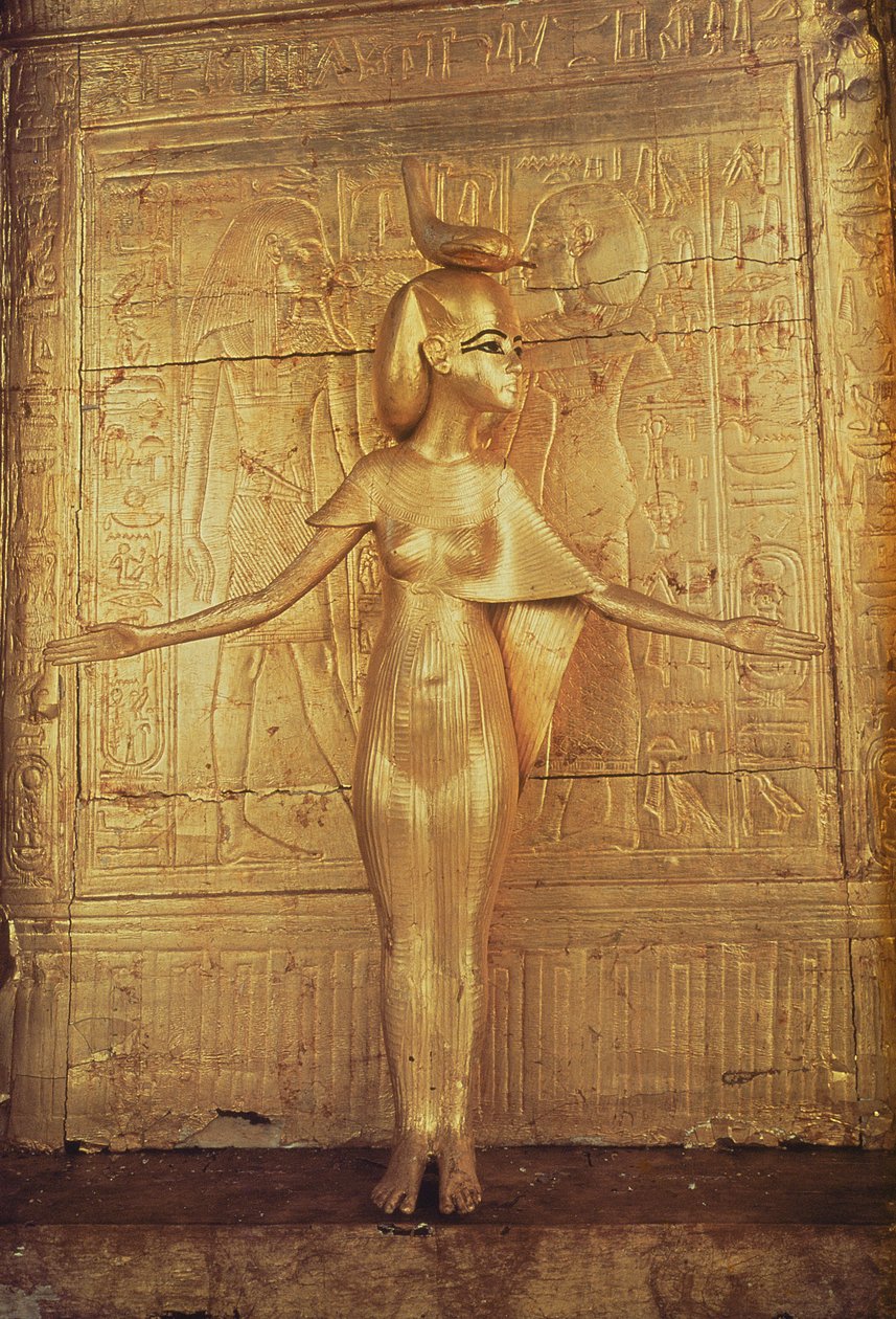 La dea Selket sul santuario canopico, dalla tomba di Tutankhamon da Egyptian 18th Dynasty