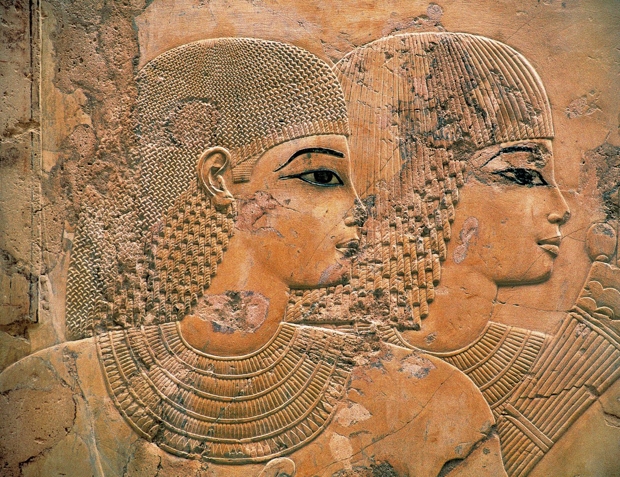 Gli ospiti al banchetto funebre di Ramose da Egyptian 18th Dynasty