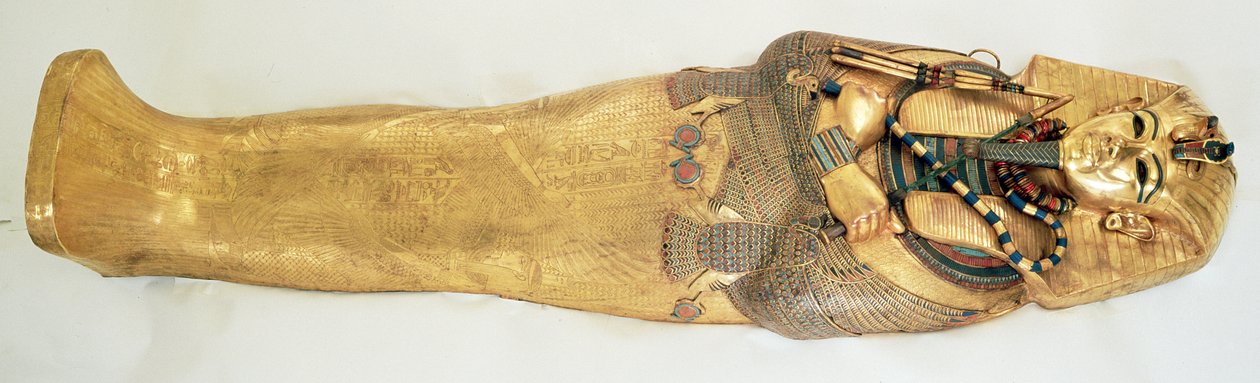 Il sarcofago più interno del re, dalla Tomba di Tutankhamon da Egyptian 18th Dynasty